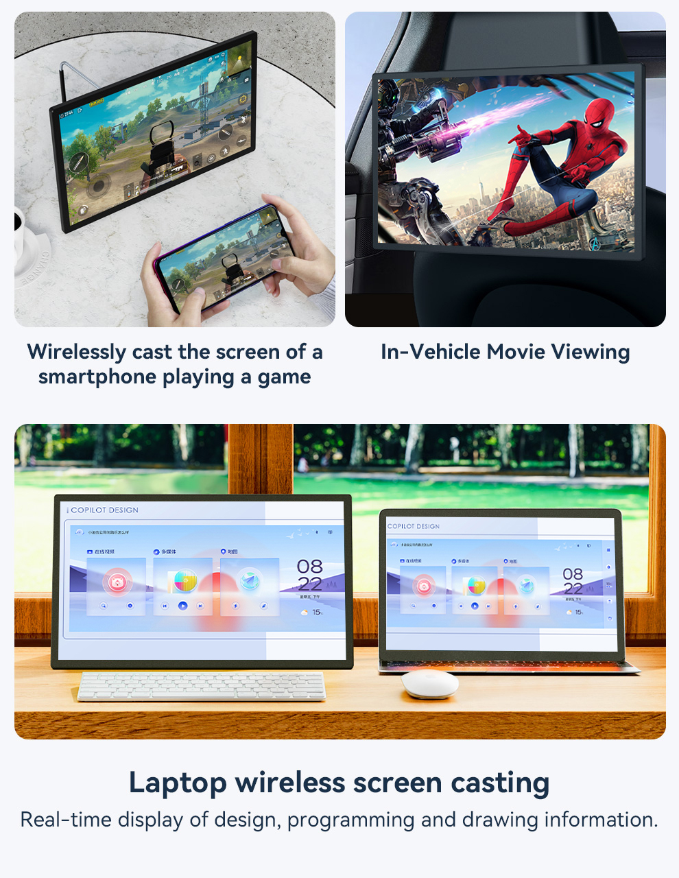 Wireless portable monitor