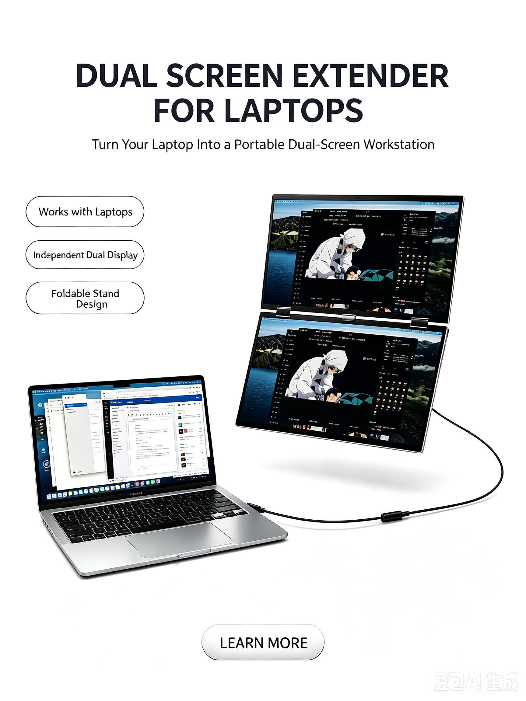 15.6-inch dual screen