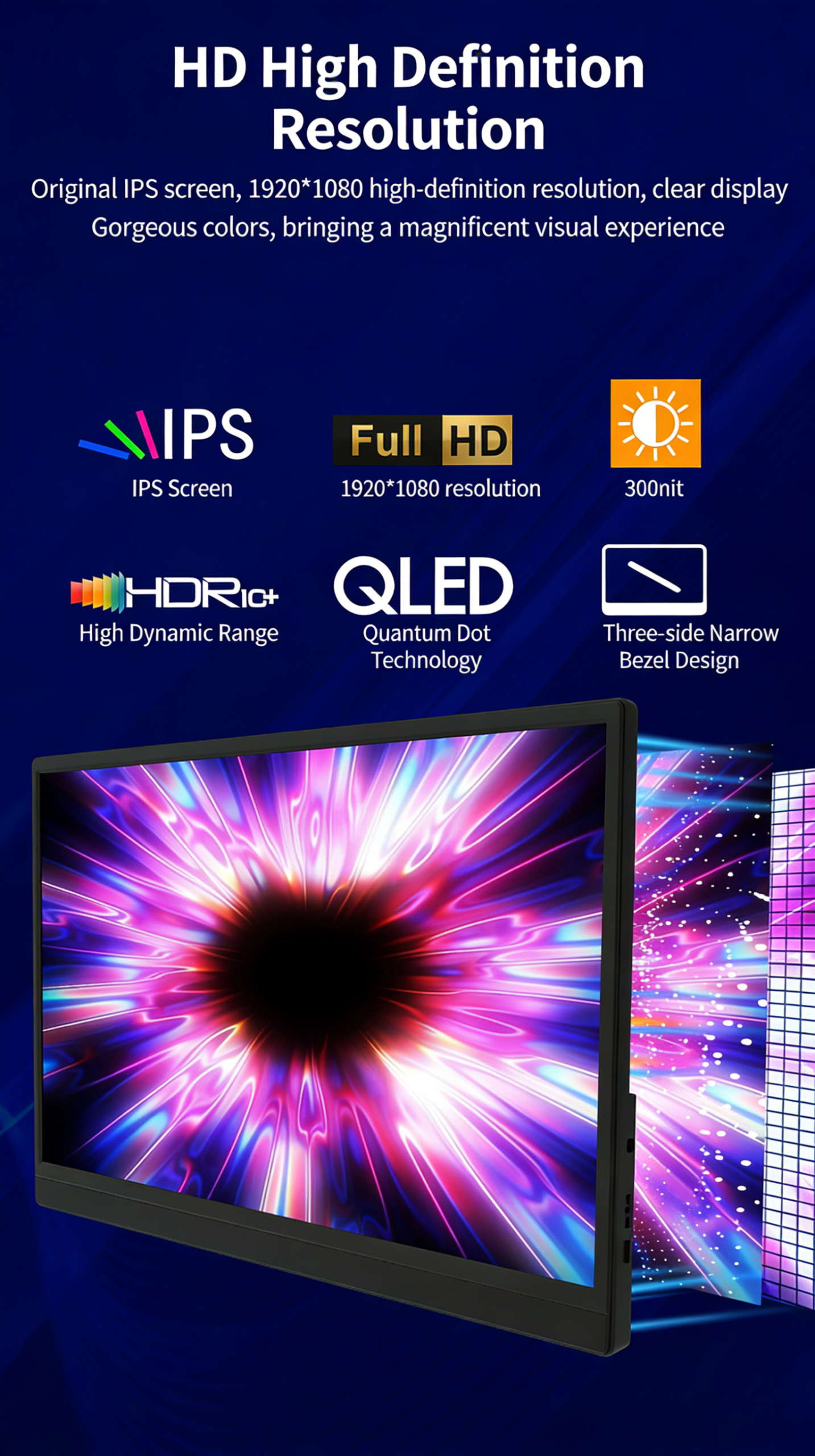 IPS Panel portable monitor