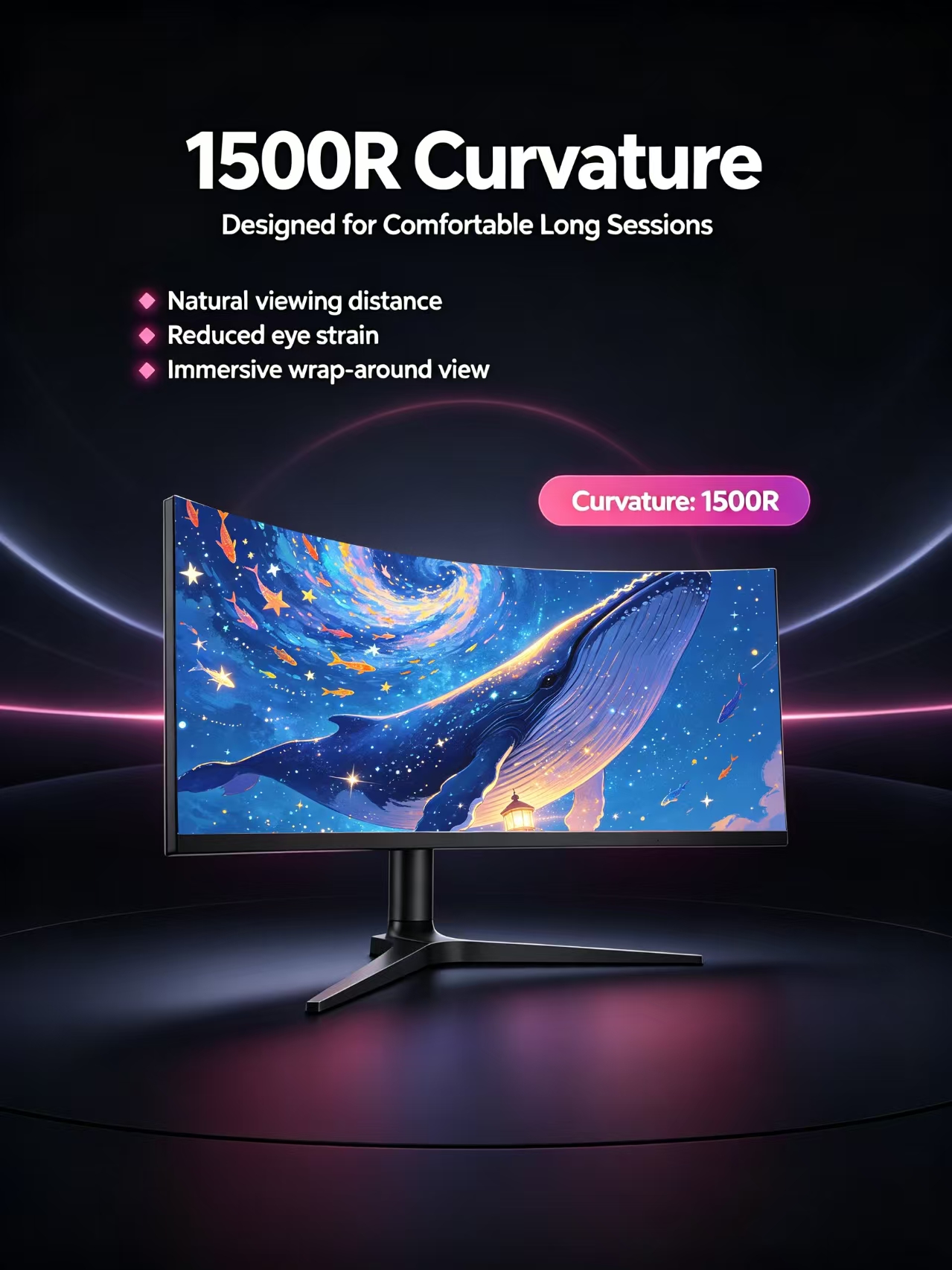 1500R curvature gaming monitor