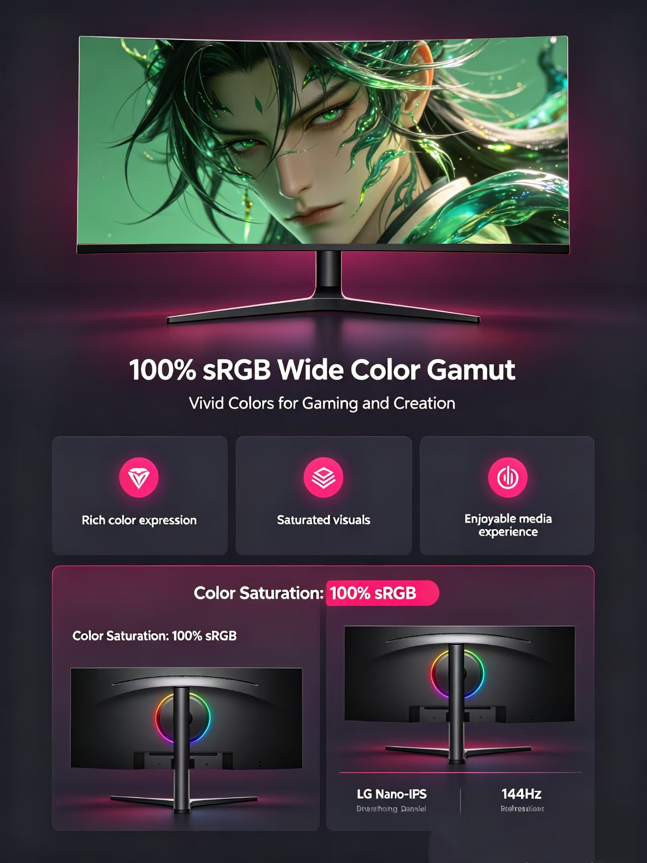 100% sRGB game monitor
