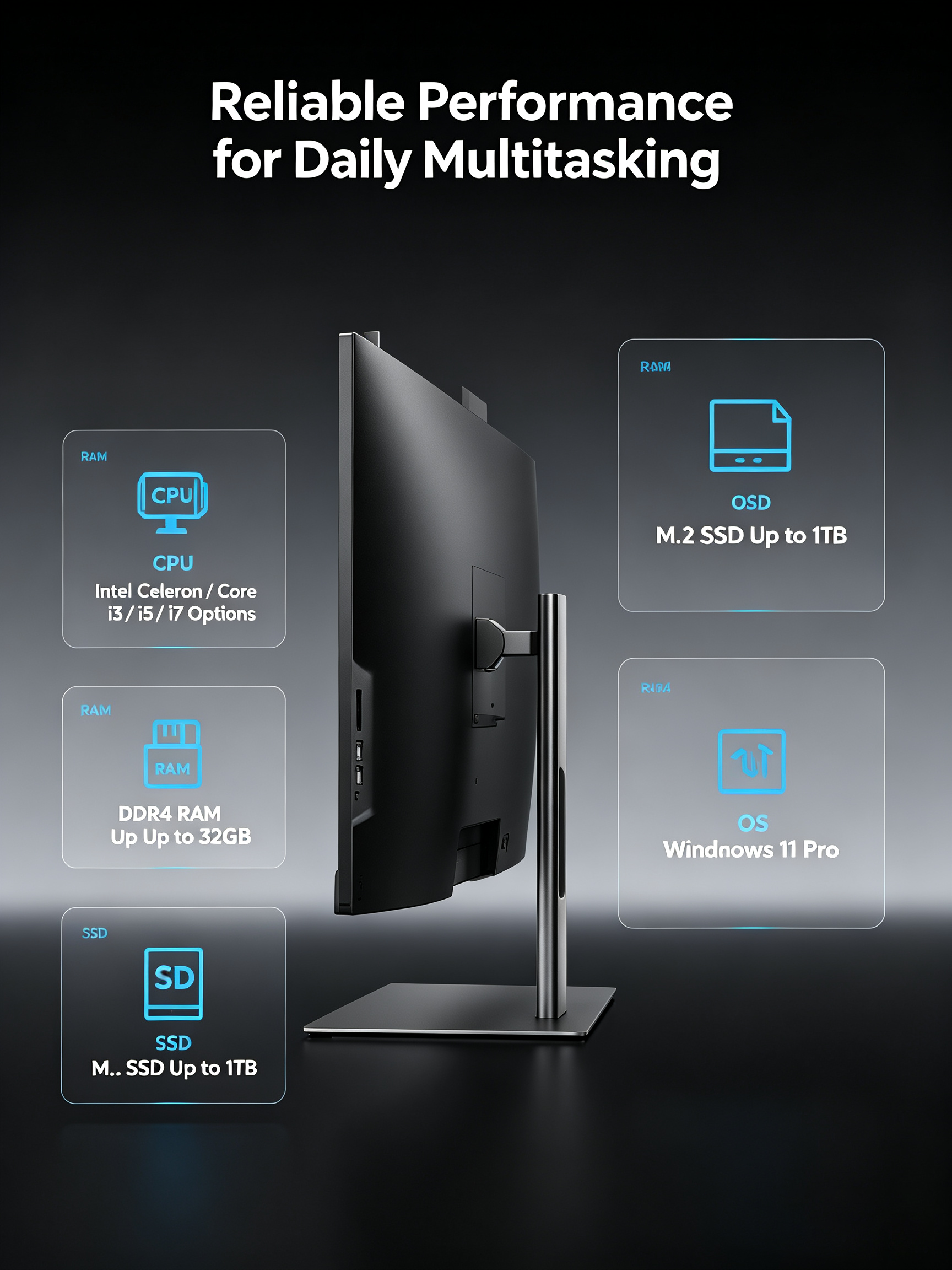 i3 i5 i7 cpu all in one pc